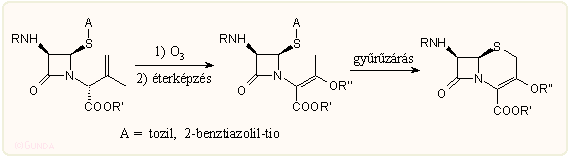 3-hidroxialkil-kefalosporin 3-eximetilén származékból